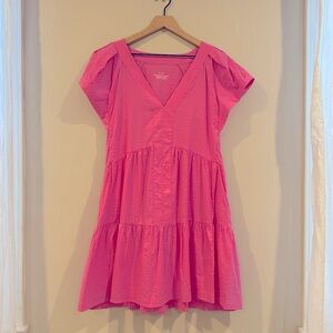 Vineyard Vines Harbor Tiered Ruffle-Sleeve Dress